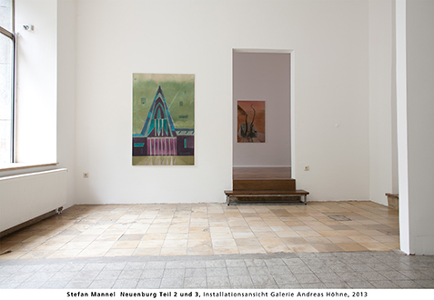 Stefan Mannel  Neuenburg Teil 2 und 3, Installationsansicht Galerie Andreas Hhne, 2013 